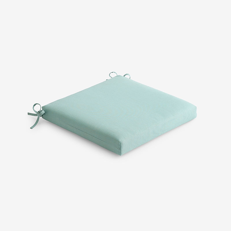 The Company Store Replacement Knife Edge Chair Cushion In Teal/turquoise Blue