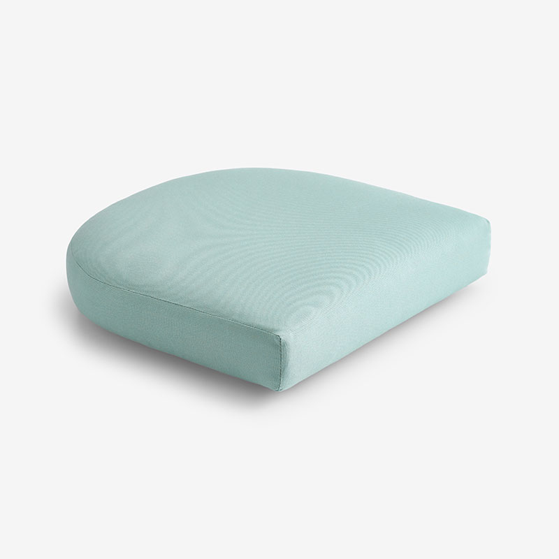 The Company Store Contour Chair Cushion In Teal/turquoise Blue