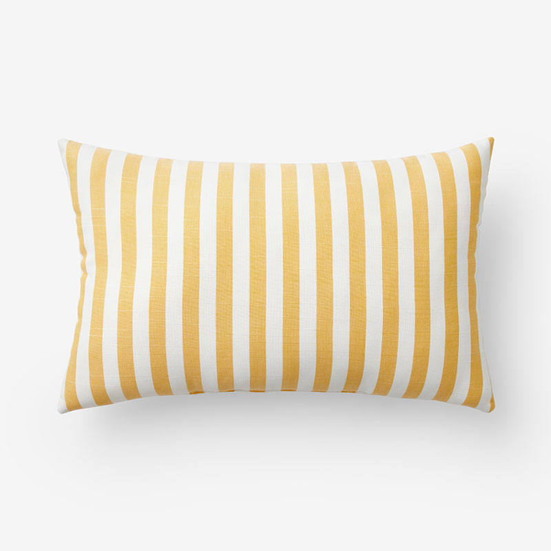 The Company Store Indoor/outdoor Toss Pillow In White/yellow