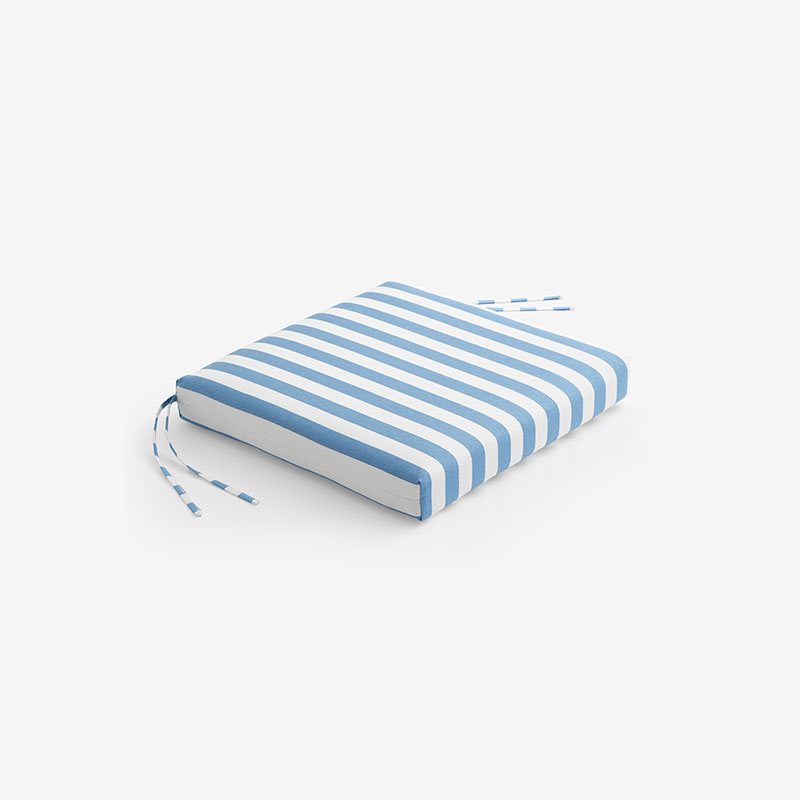 The Company Store Replacement Knife Edge Chair Cushion In Blue/white