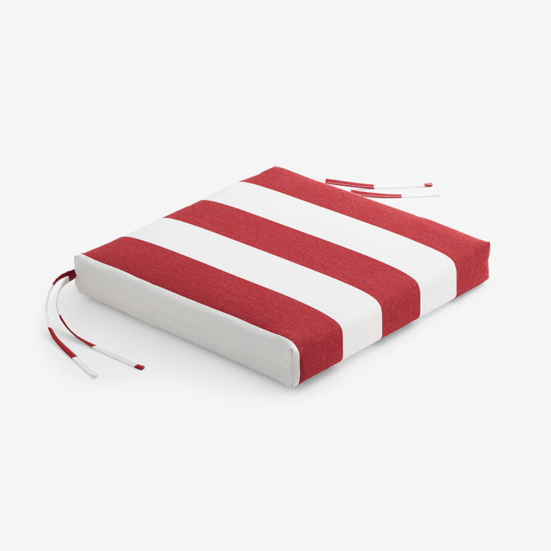 The Company Store Replacement Knife Edge Chair Cushion In Red/white