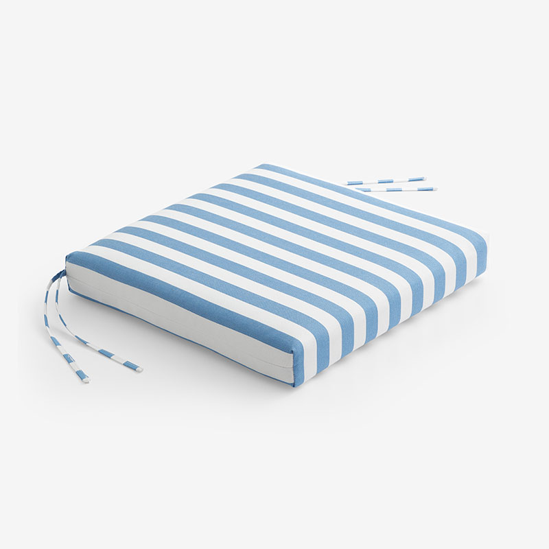 The Company Store Replacement Knife Edge Chair Cushion In Blue/white
