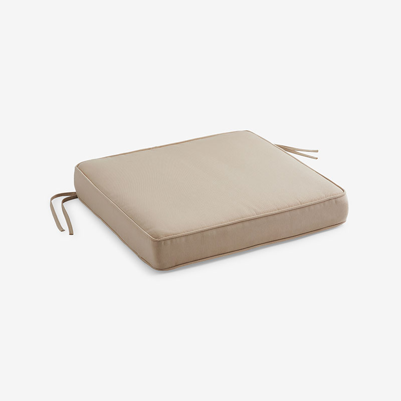 The Company Store Replacement Boxed Edge Chair Cushion In Antique Beige