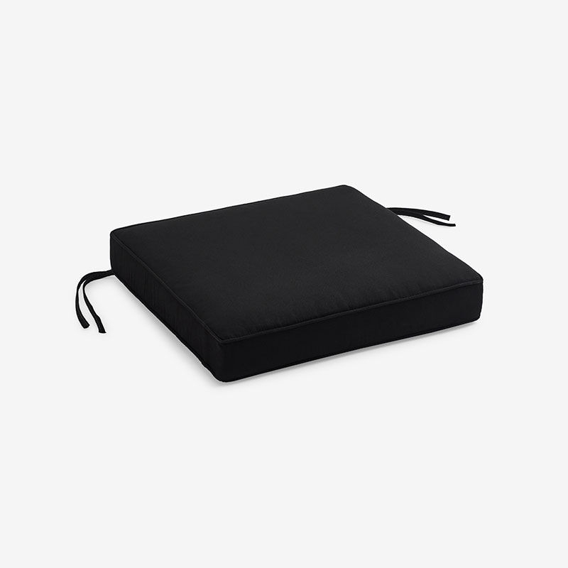 The Company Store Replacement Boxed Edge Chair Cushion In Black