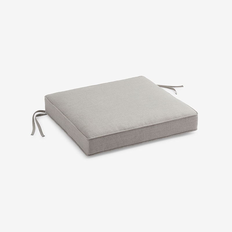 The Company Store Replacement Boxed Edge Chair Cushion In Gray