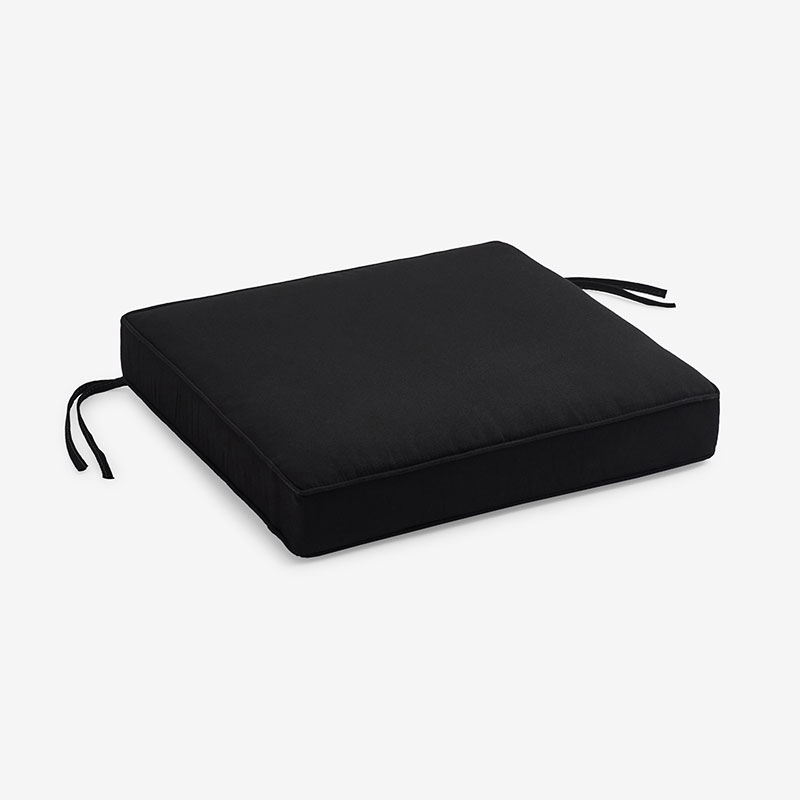 The Company Store Replacement Boxed Edge Chair Cushion In Black