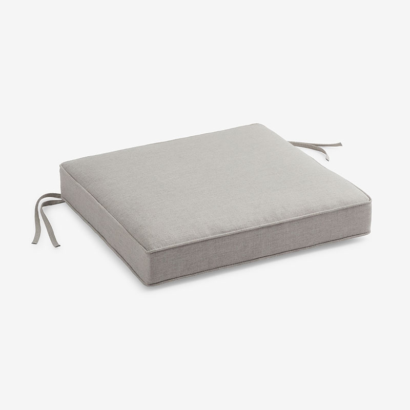The Company Store Replacement Boxed Edge Chair Cushion In Gray
