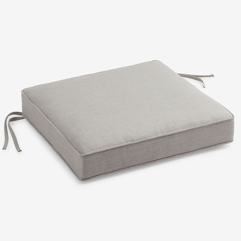 The Company Store Replacement Boxed Edge Chair Cushion In Gray