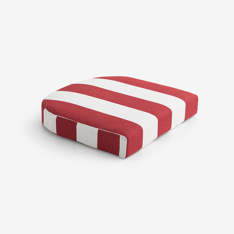 The Company Store Contour Chair Cushion In Red/white