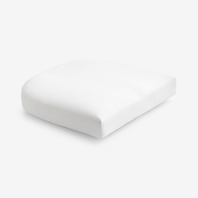 The Company Store Contour Chair Cushion In White