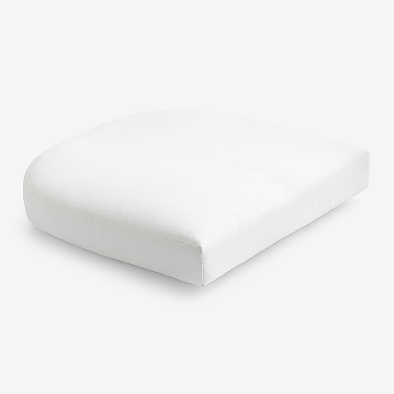 The Company Store Contour Chair Cushion In White