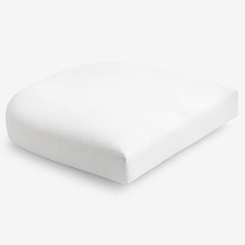 The Company Store Contour Chair Cushion In White