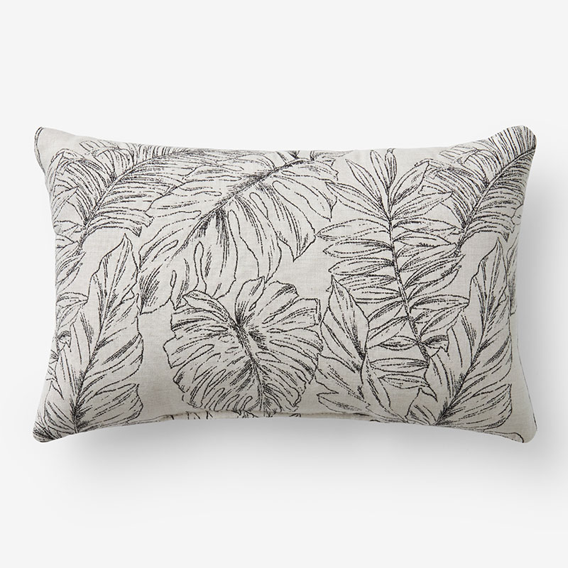 The Company Store Indoor/outdoor Toss Pillow In Beige/black