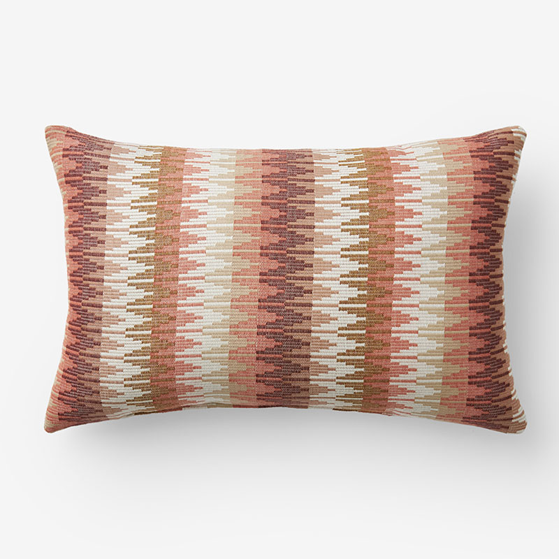 The Company Store Indoor/outdoor Toss Pillow In Orange/coral/red