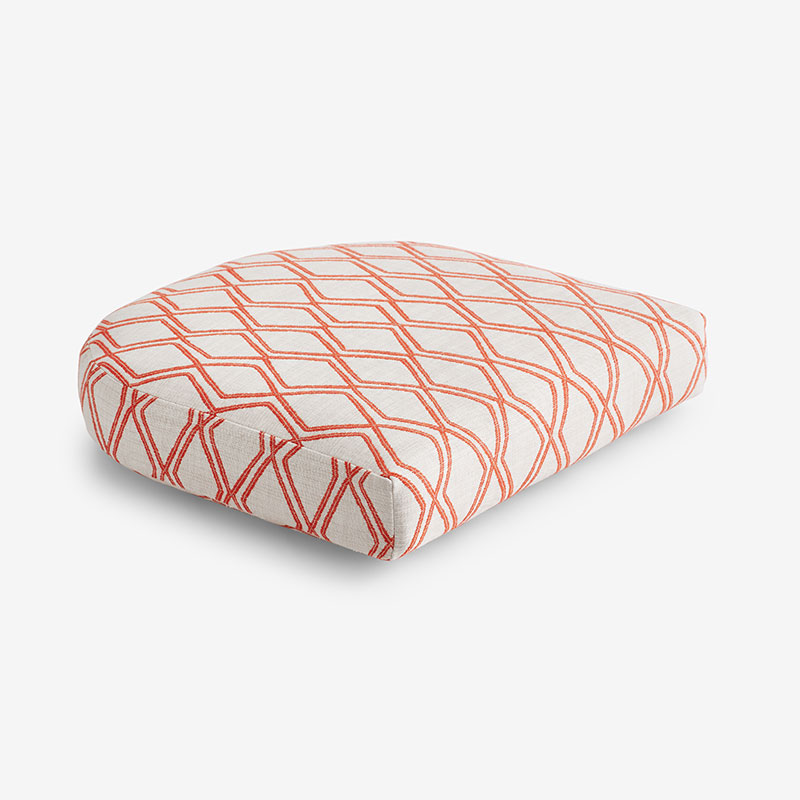 The Company Store Contour Chair Cushion In Orange/coral
