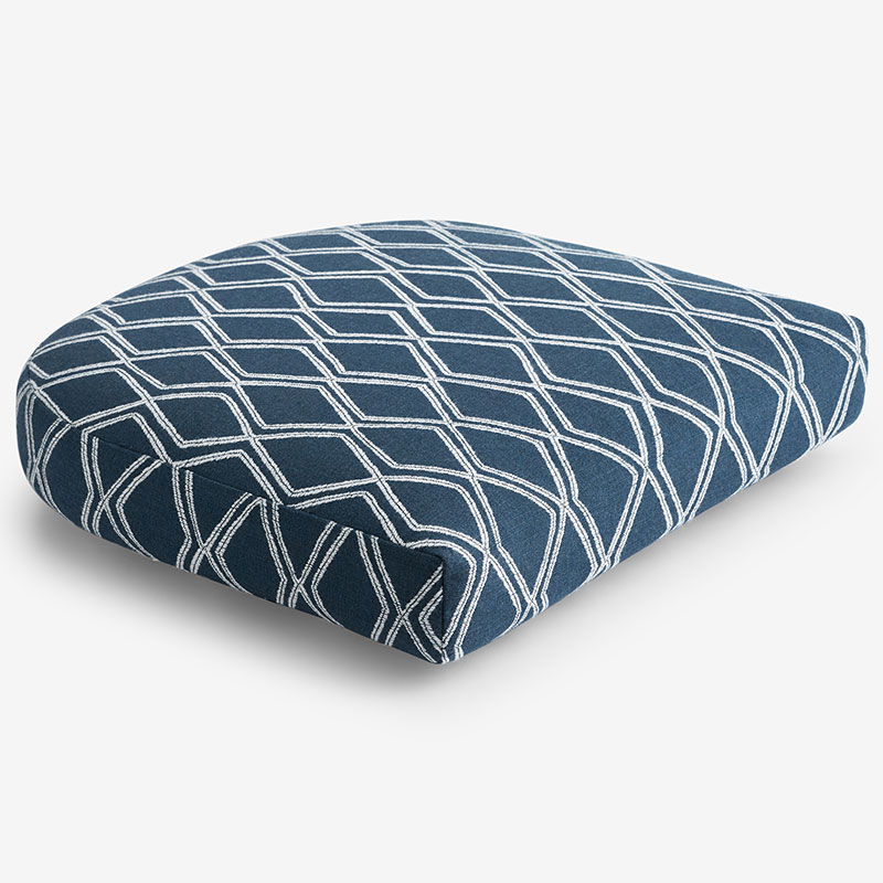 The Company Store Contour Chair Cushion In Blue