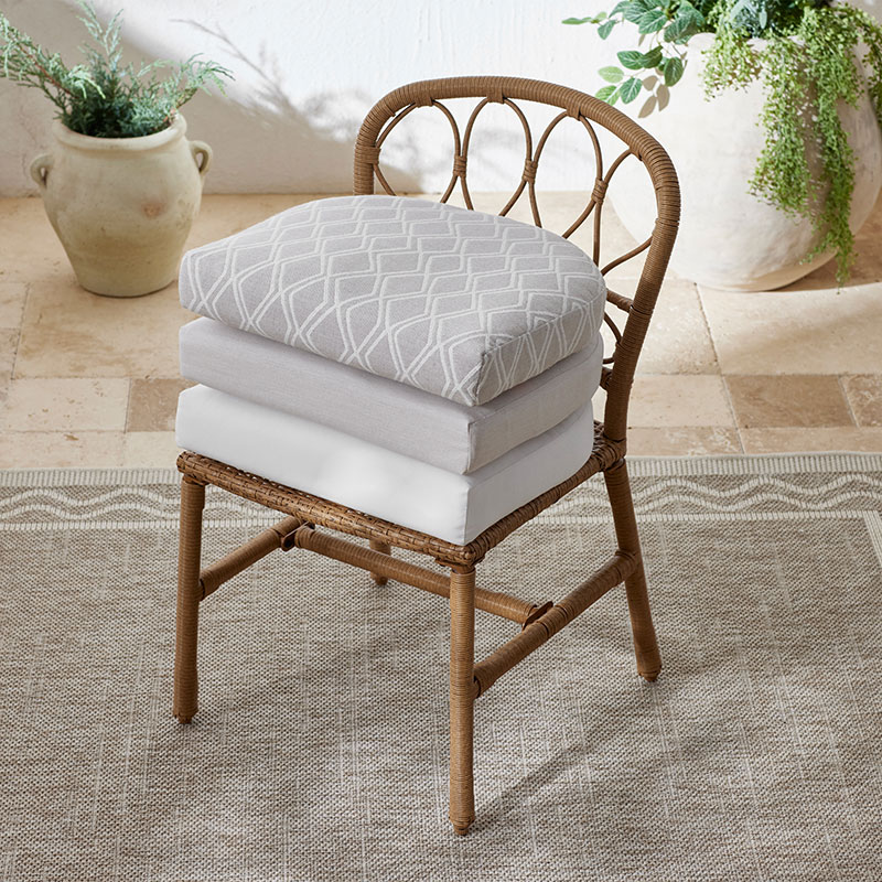 The Company Store Contour Chair Cushion In Beige
