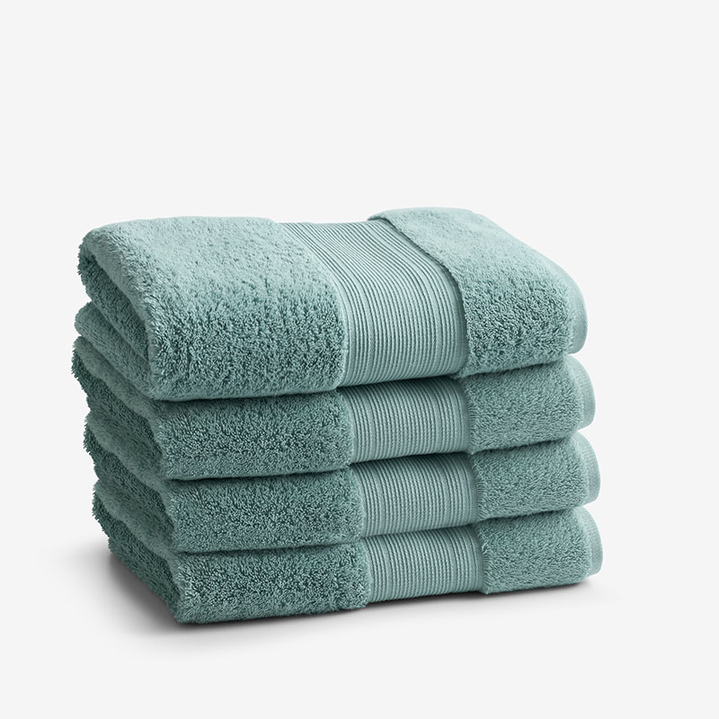 Shop The Company Store Regal Egyptian Cotton 4-piece Bath Towel Set In Green/teal/turquoise Blue