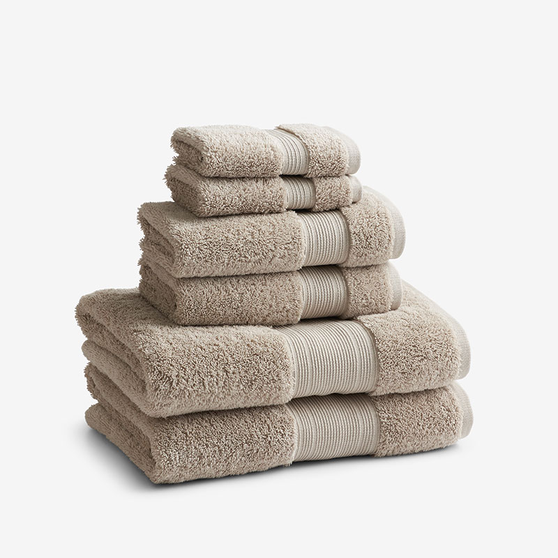 The Company Store Regal Egyptian Cotton 6-piece Bath Set In Beige