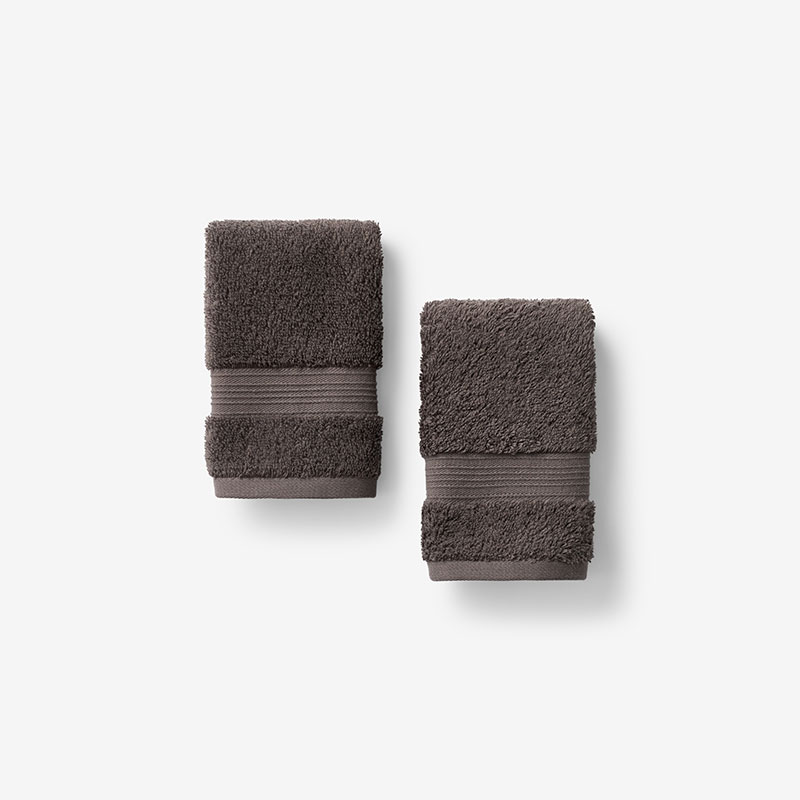 The Company Store Regal Egyptian Cotton Washcloths, Set Of 2 In Brown