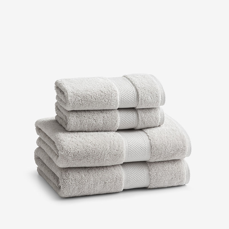 The Company Store Sterling Supima® Cotton 4-piece Bath & Hand Towel Set In Gray