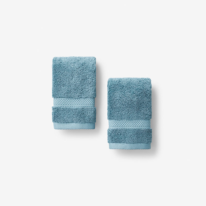 The Company Store Sterling Supima® Cotton Washcloths, Set Of 2 In Shore Blue