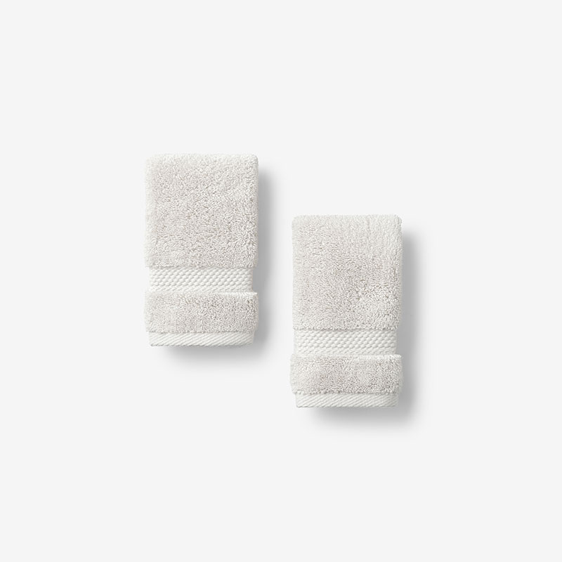 The Company Store Sterling Supima® Cotton Washcloths, Set Of 2 In Ivory