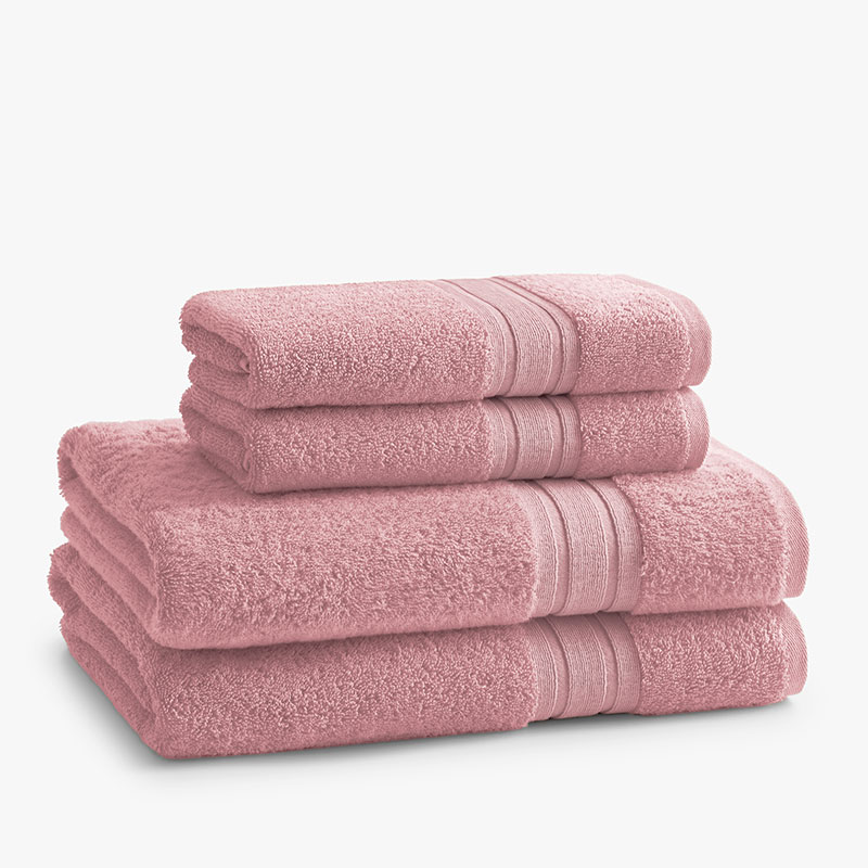The Company Store Turkish Cotton 4-piece Bath & Hand Towel Set In Pink