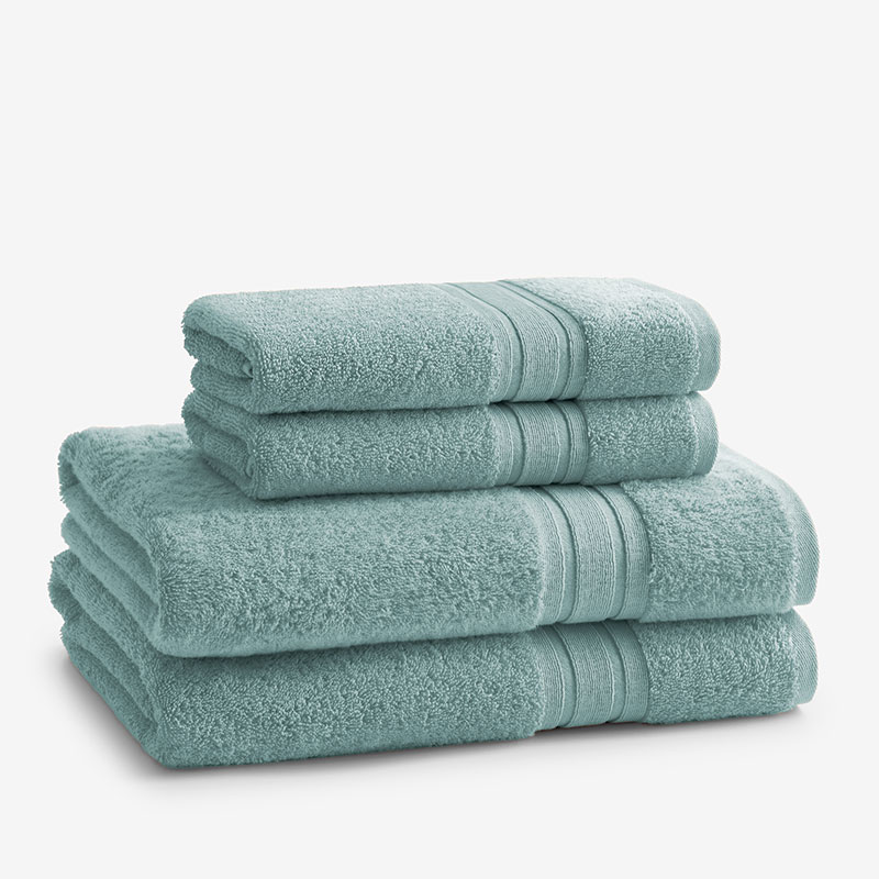 The Company Store Turkish Cotton 4-piece Bath & Hand Towel Set In Green