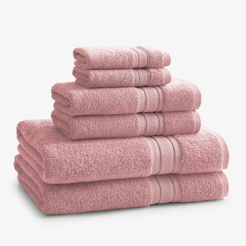 The Company Store Turkish Cotton 6-piece Bath Set In Pink