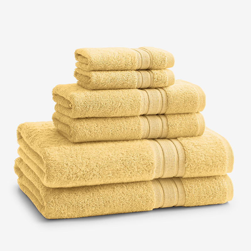 The Company Store Turkish Cotton 6-piece Bath Set In Pale Yellow