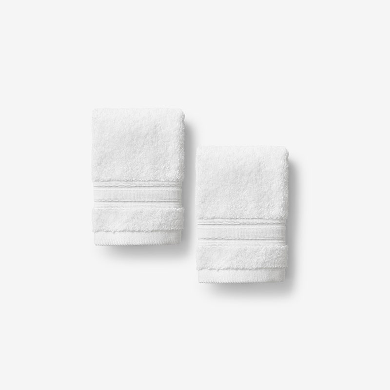 Company Cotton™ Turkish Cotton Washcloths, Set of 2 - White| The Company Store
